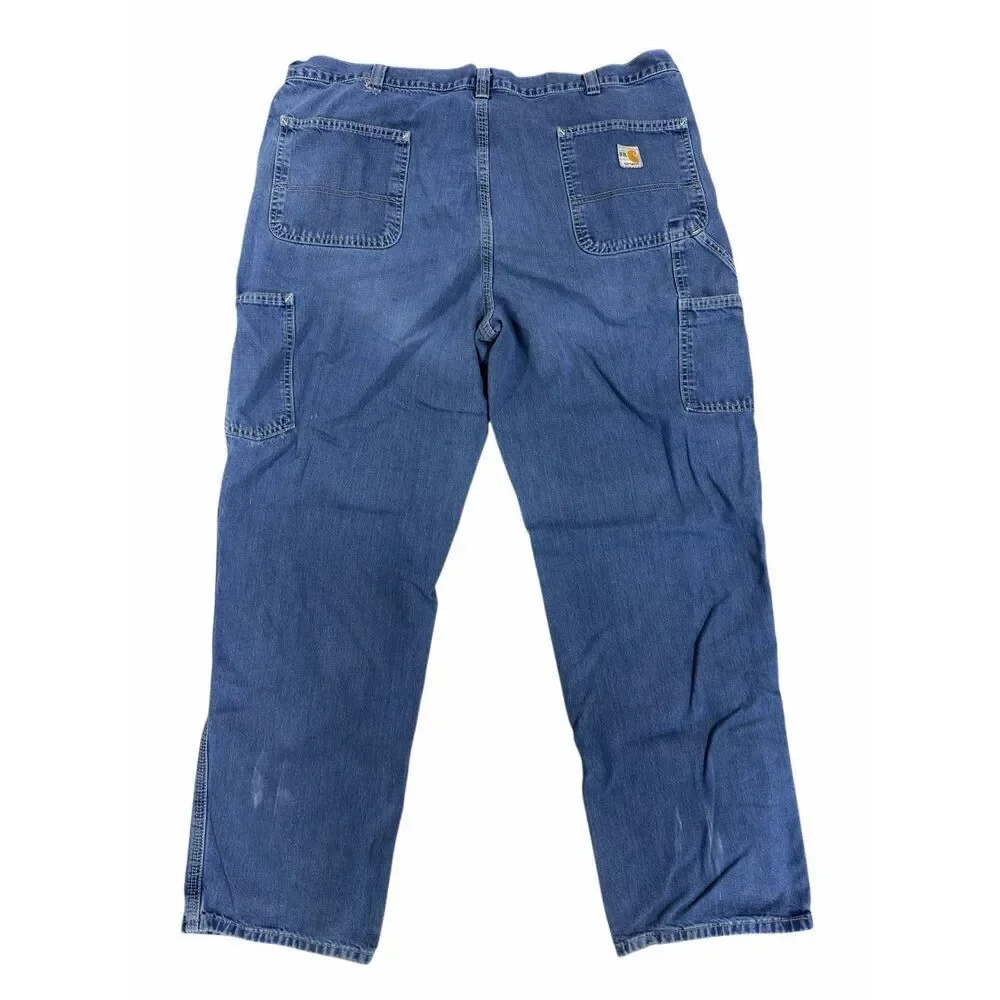 Carhartt FR 42x32 Flame Resistant Men’s Carpenter Blue Jeans 290-83 2 Pairs
